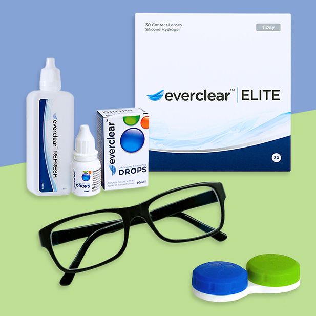 Immagine con soluzione per lenti everclear, gocce oculari everclear, lenti giornaliere everclear ELITE