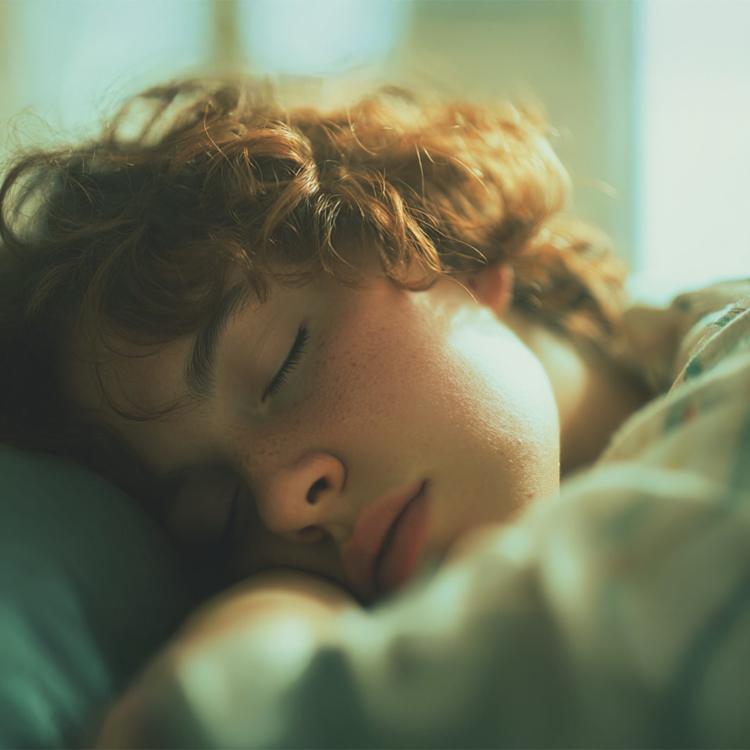 Primo piano di ragazzo che dorme sul cuscino